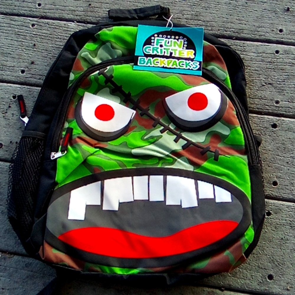 NWT Mystic Apparel Monster Backpack Camo One Size